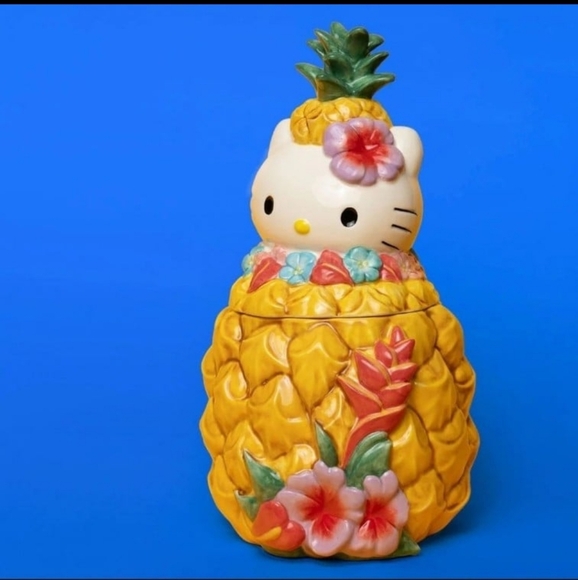 Blue Sky Hello Kitty Pineapple Cannister Cookie Jar - Picture 2 of 12